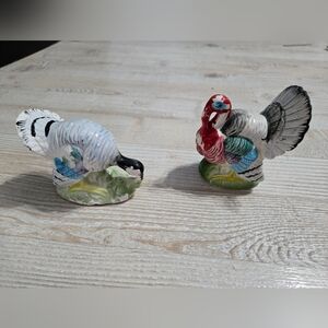 Rustic Vintage Turkey Salt & Pepper Shakers